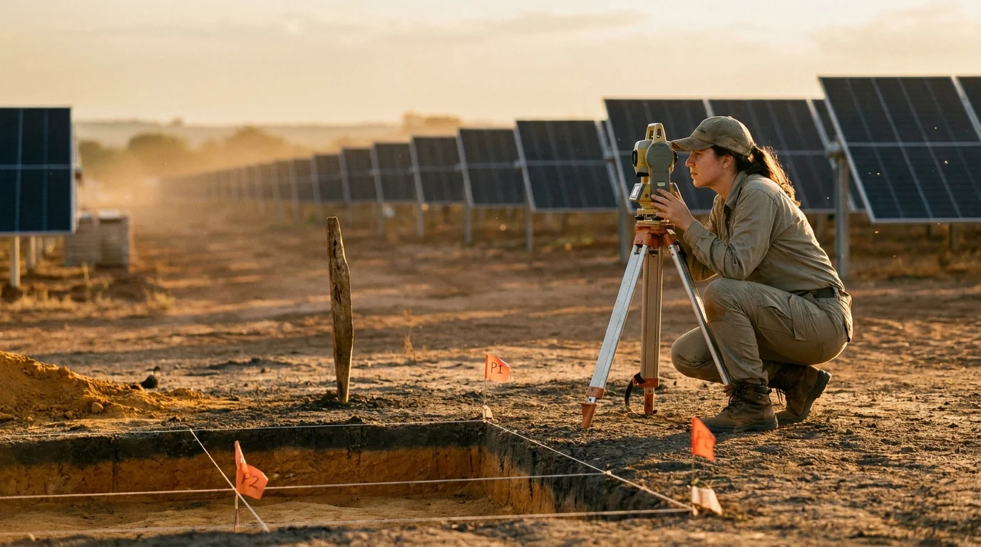 Prospecção arqueológica em área de usina fotovoltaica